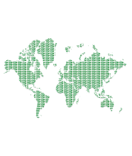 Worldmap Green Pin®